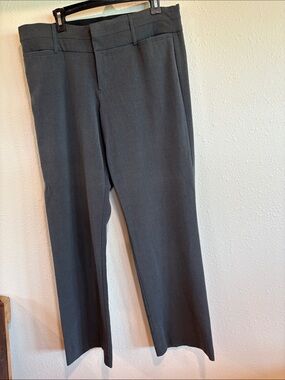 AB Studio Charcoal Straight-Leg Dress Pants